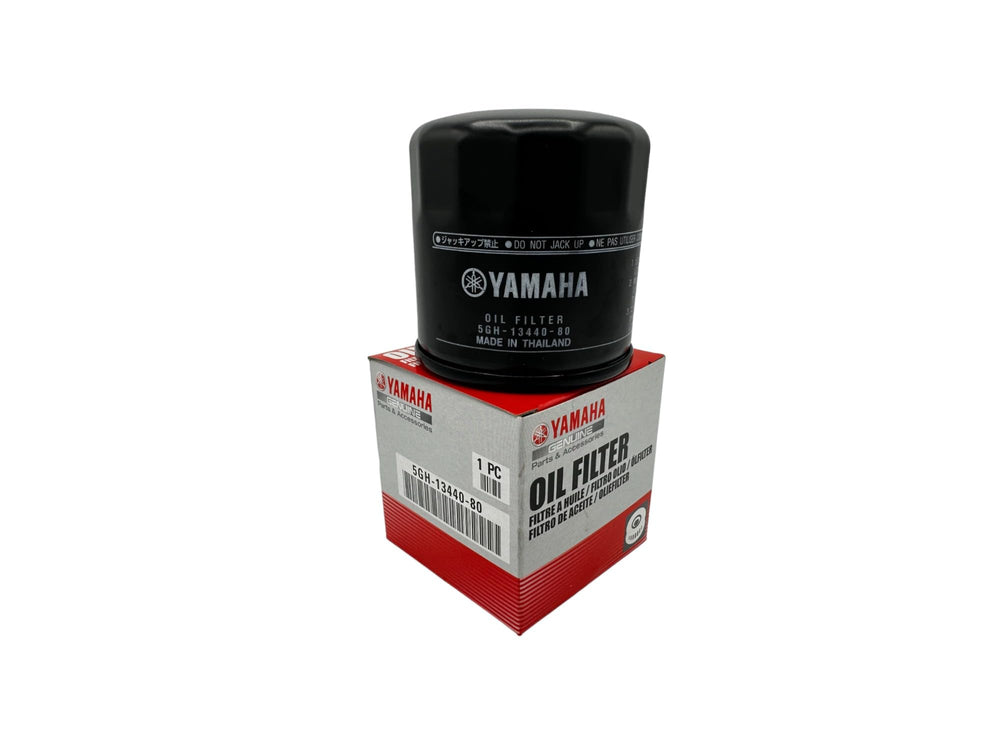 Cyclemax two filters with included funnel arranged to highlight clean, spill-free oil changes