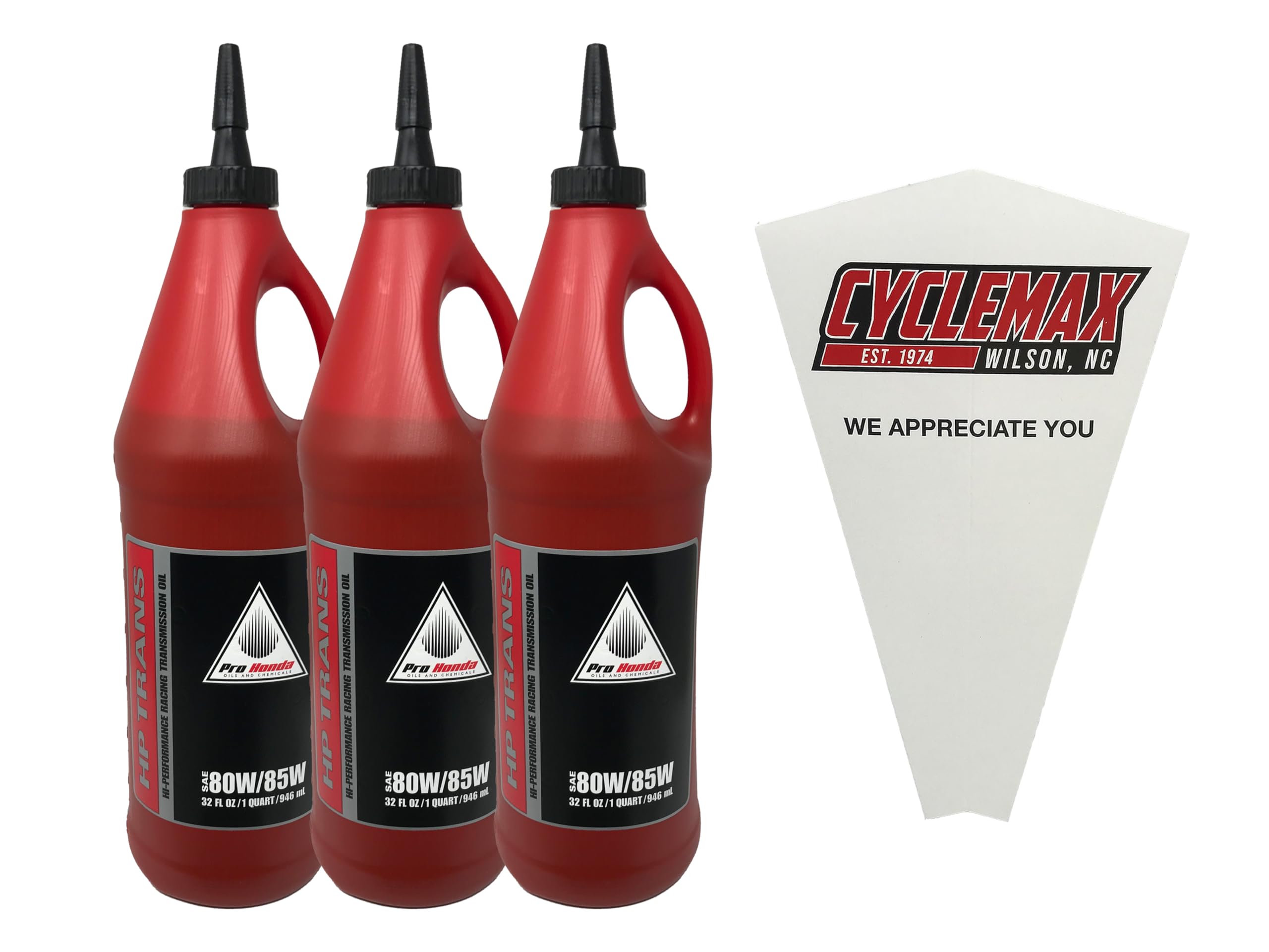 Cyclemax front view of three-pack packaging showing OEM part number and contents benefit