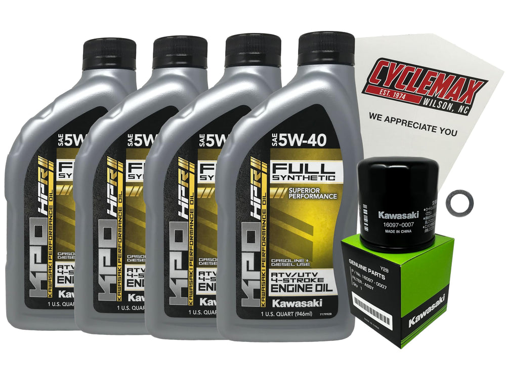 Cyclemax kit overview with quarts and filter showing brand and complete convenience