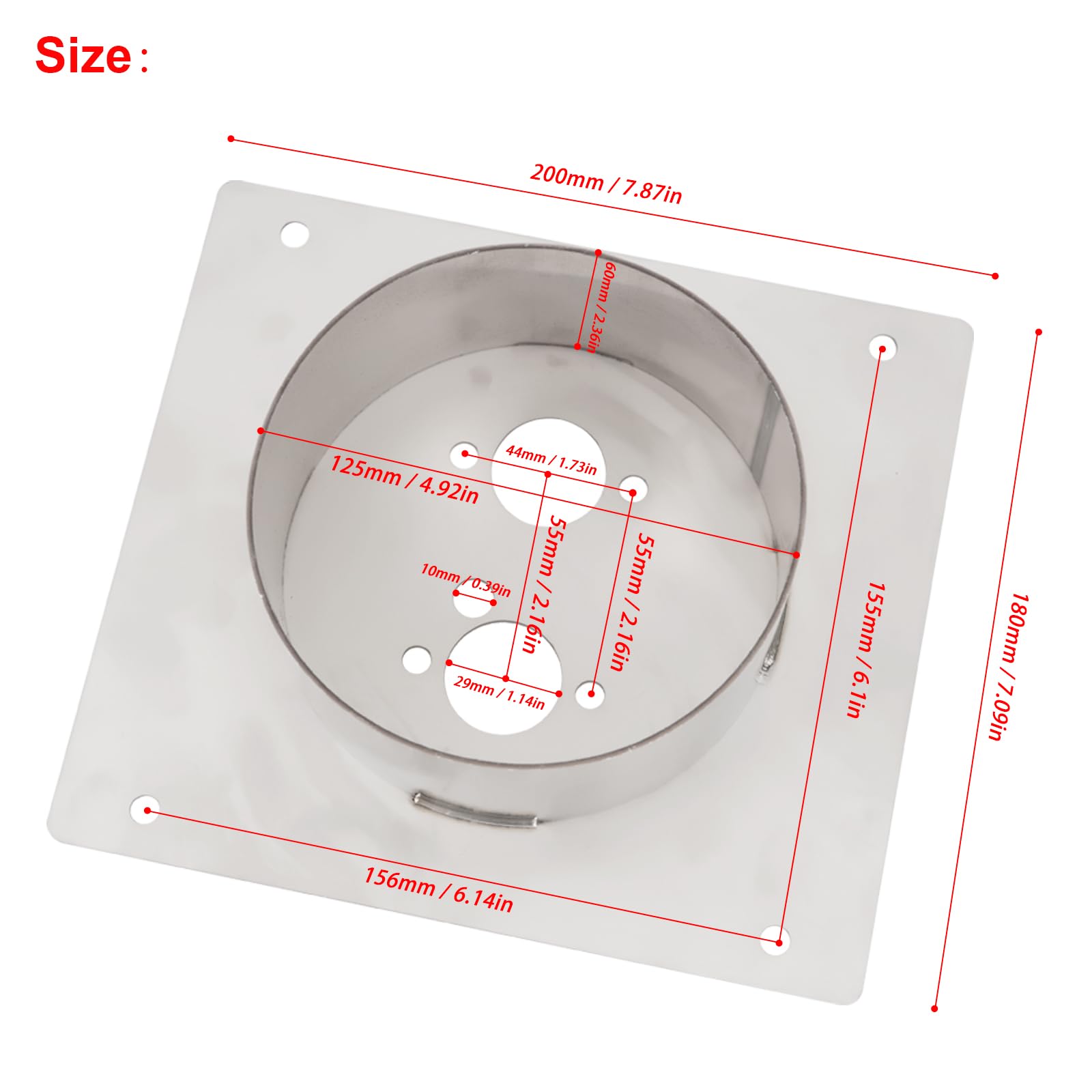 CYDZSW close-up of 304 stainless finish for corrosion resistance