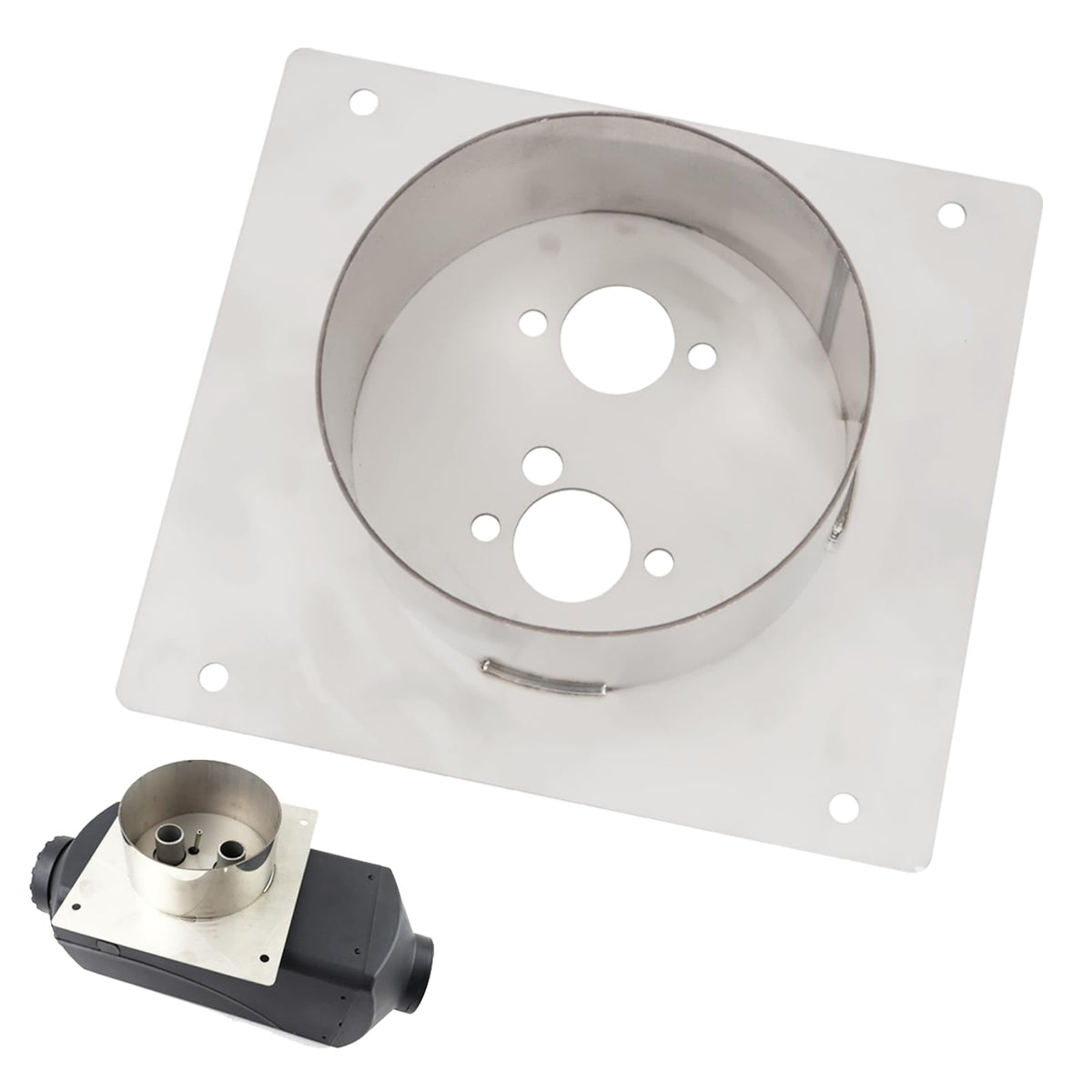 CYDZSW front view of mounting plate showing stable heater support