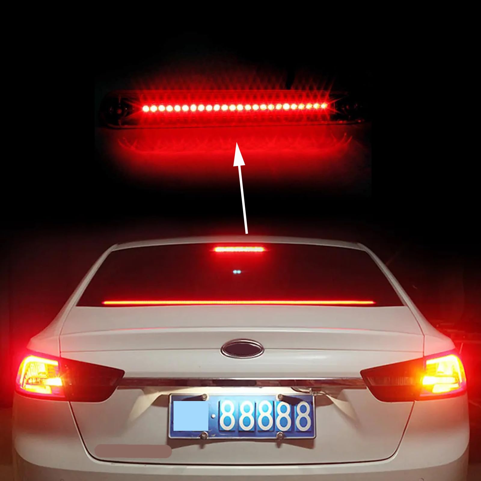 CYDZSW close-up of LED array highlighting 24 LEDs for bright, reliable stop signaling benefit
