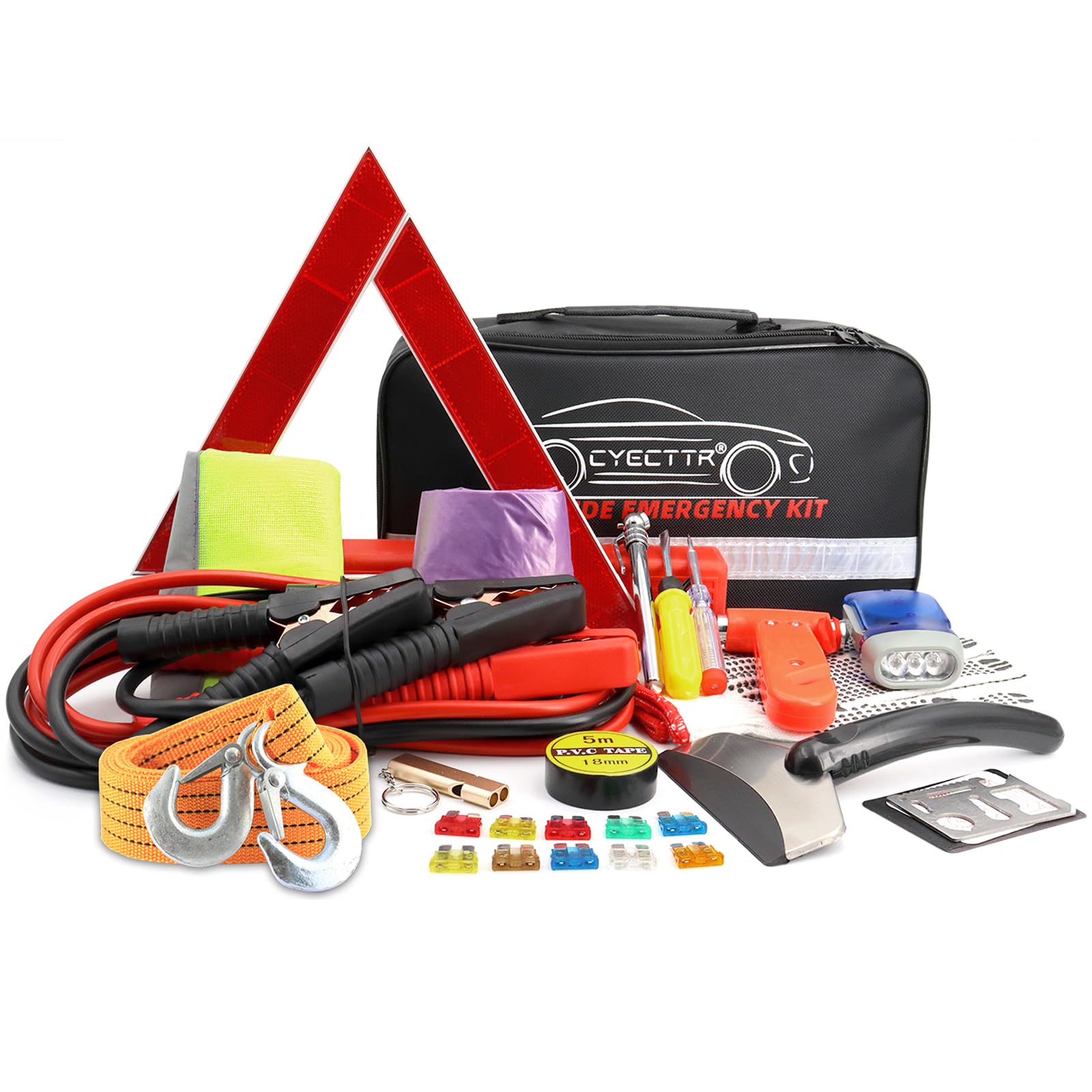 CYECTTR kit beside a water bottle showing compact size and portable storage benefit