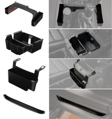 Cyfie gear shift side tray close-up in Jeep showing added reachable storage for small items