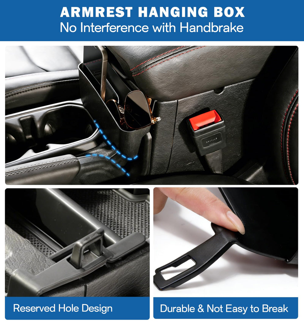 Cyfie passenger side organizer installed maintaining airbag clearance and cabin neatness