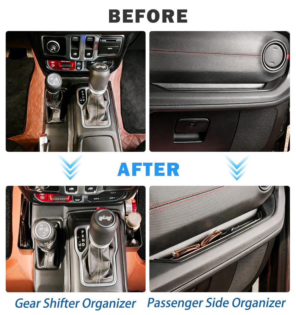 Cyfie size scale with ruler comparison showing precise fit for Jeep Wrangler JL console