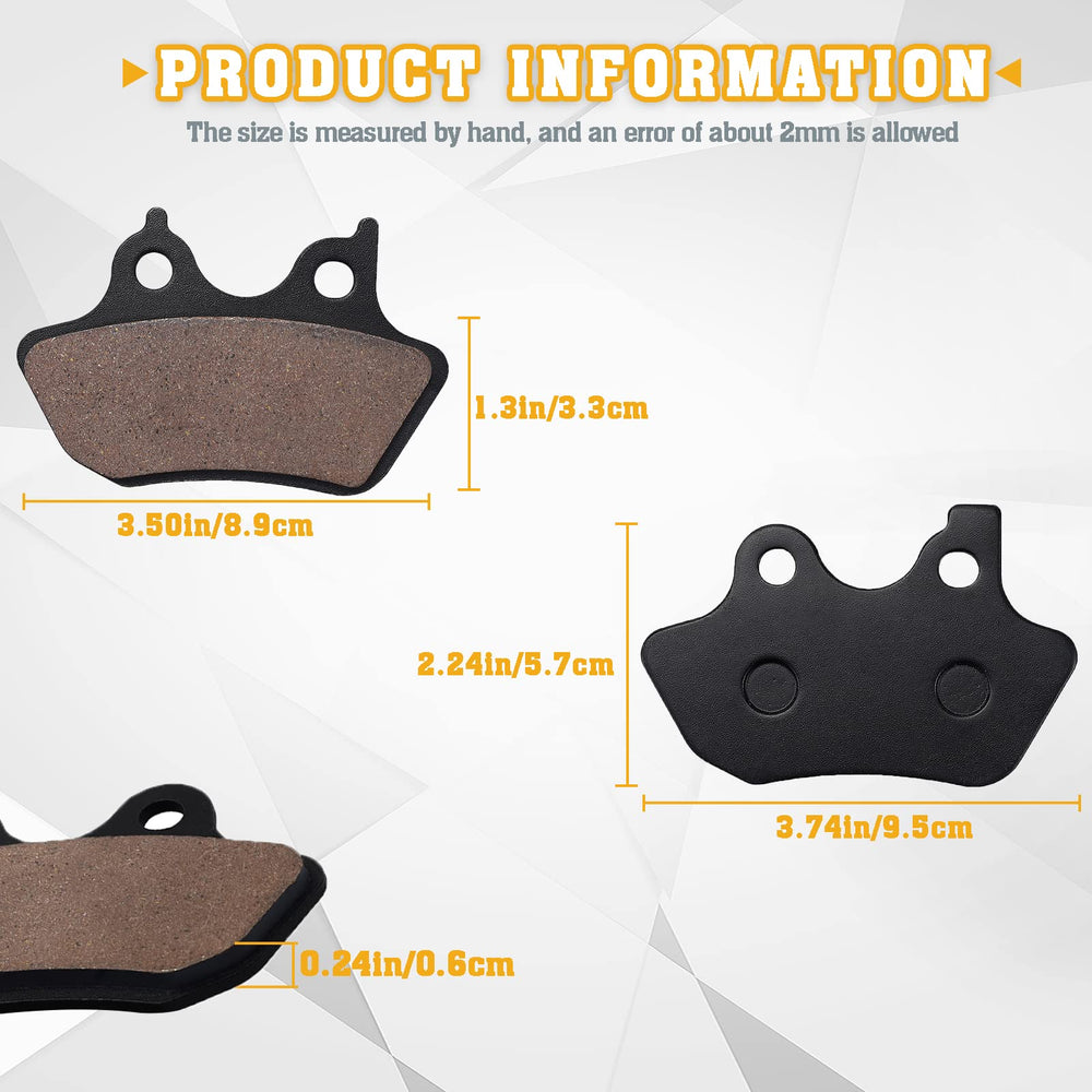 Cyleto front brake pad profile showing shape for correct fitment