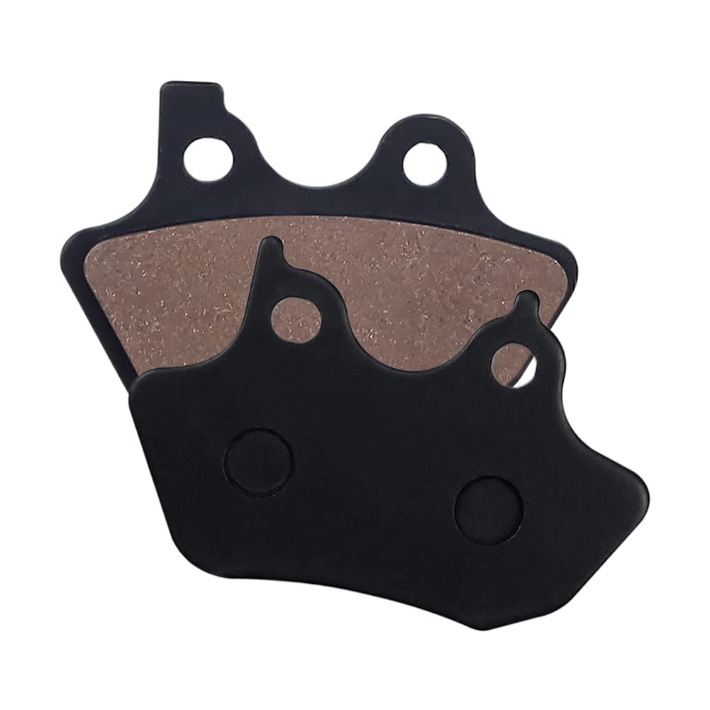 Cyleto pad installed on Harley front caliper, clear stopping benefit
