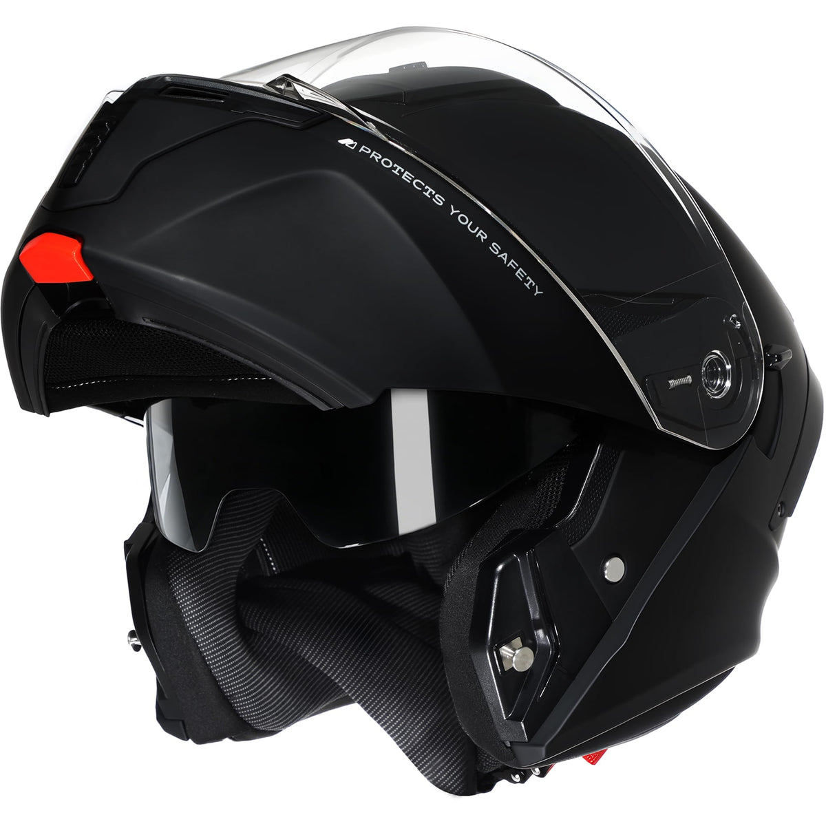 CYRIL helmet front view showing aerodynamic shell and DOT approval benefit