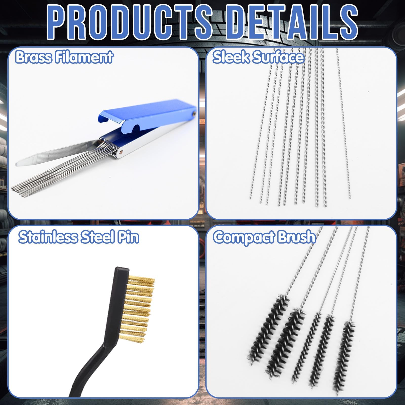 CYUXING nylon brushes detail showing gentle scrubbing that protects delicate carburetor parts