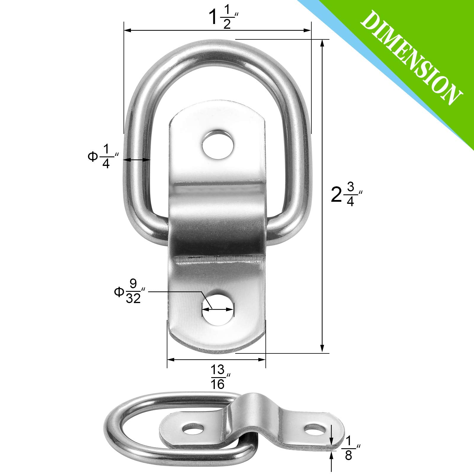 CZC AUTO close-up of stainless D-ring hardware showing corrosion resistance