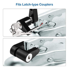 CZC AUTO lock installed on trailer coupler demonstrating secure fit and deterrence