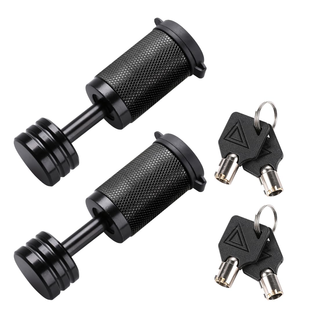 CZC AUTO front view of coupler lock showing compact shape and finish for secure towing
