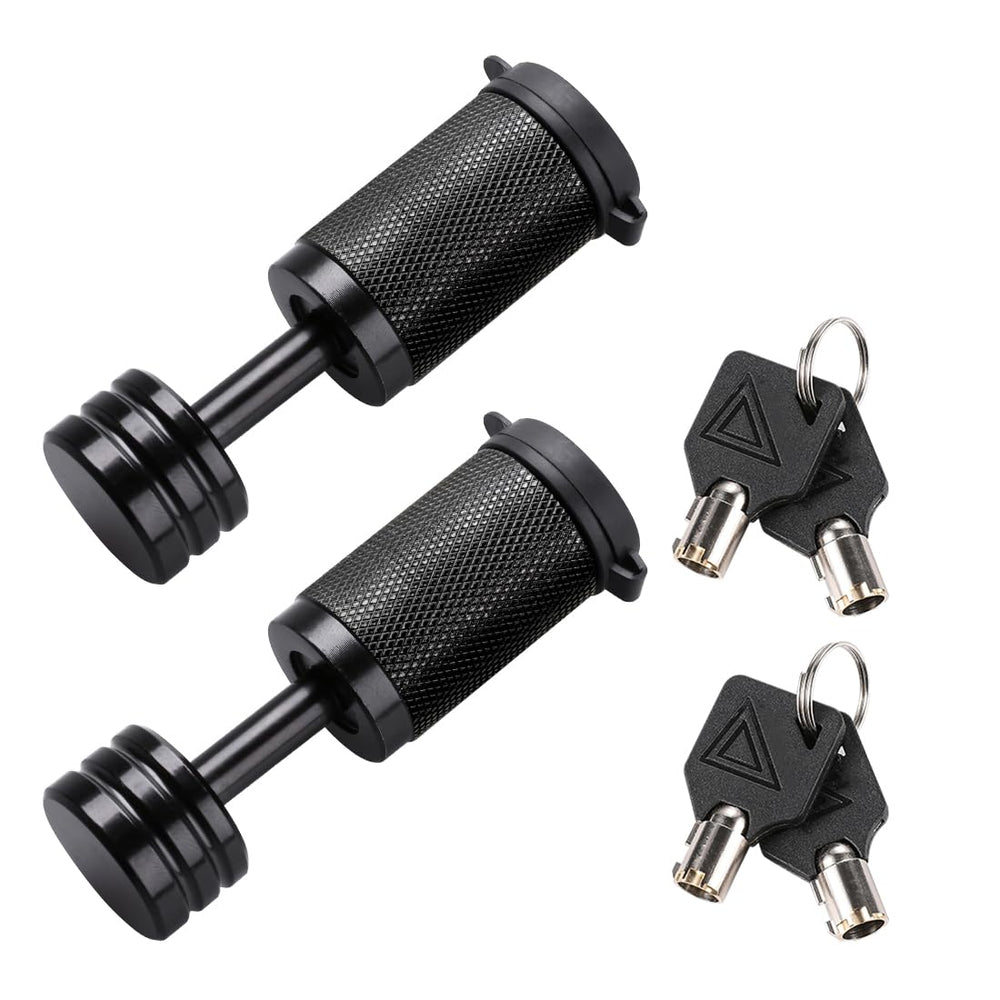 CZC AUTO front view of coupler lock showing compact shape and finish for secure towing