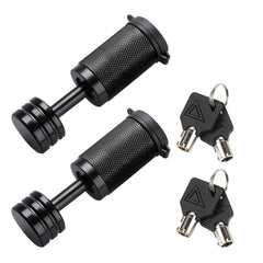 CZC AUTO front view of coupler lock showing compact shape and finish for secure towing