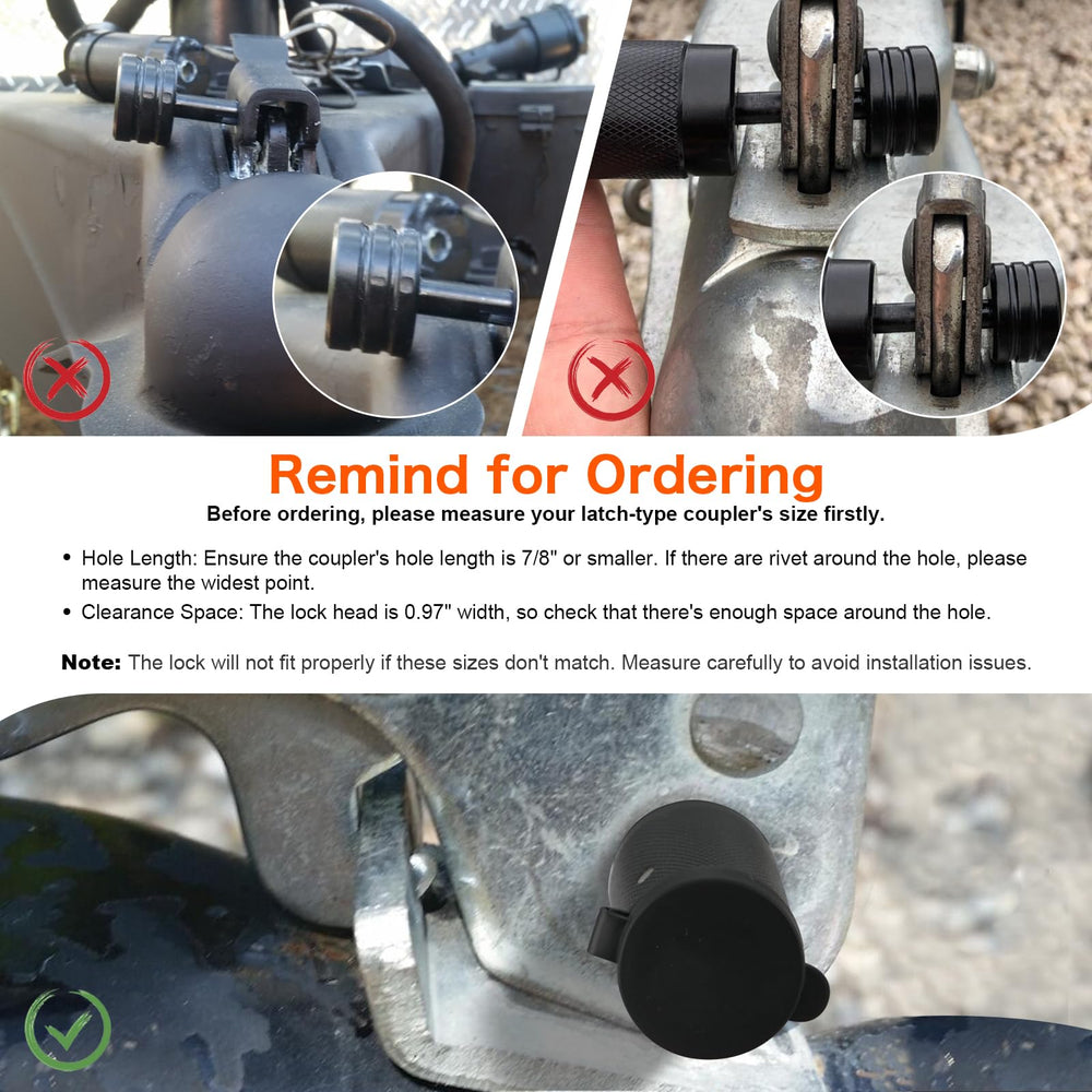 CZC AUTO installed in a latch-style coupler demonstrating correct fit and security