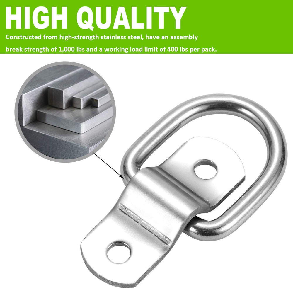 CZC AUTO D-ring installed on trailer floor showing secure cargo anchoring