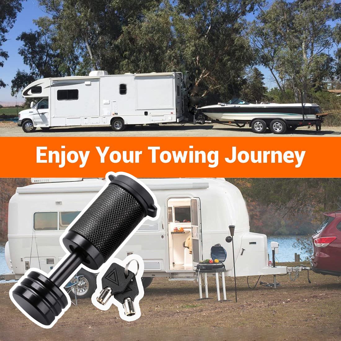 CZC AUTO lifestyle shot of trailer secured in driveway illustrating theft deterrent