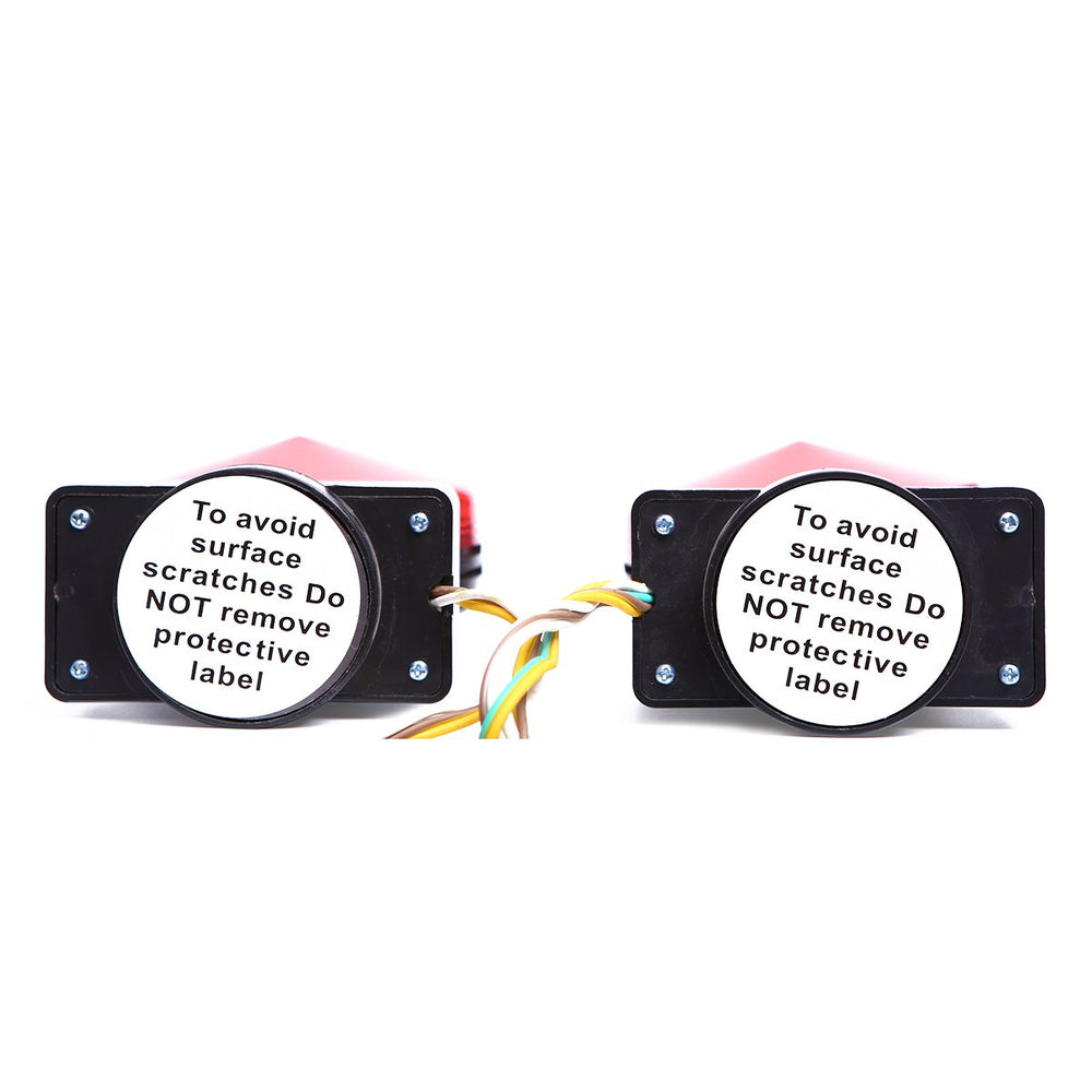 CZC AUTO lights next to a ruler showing size and scale for correct placement