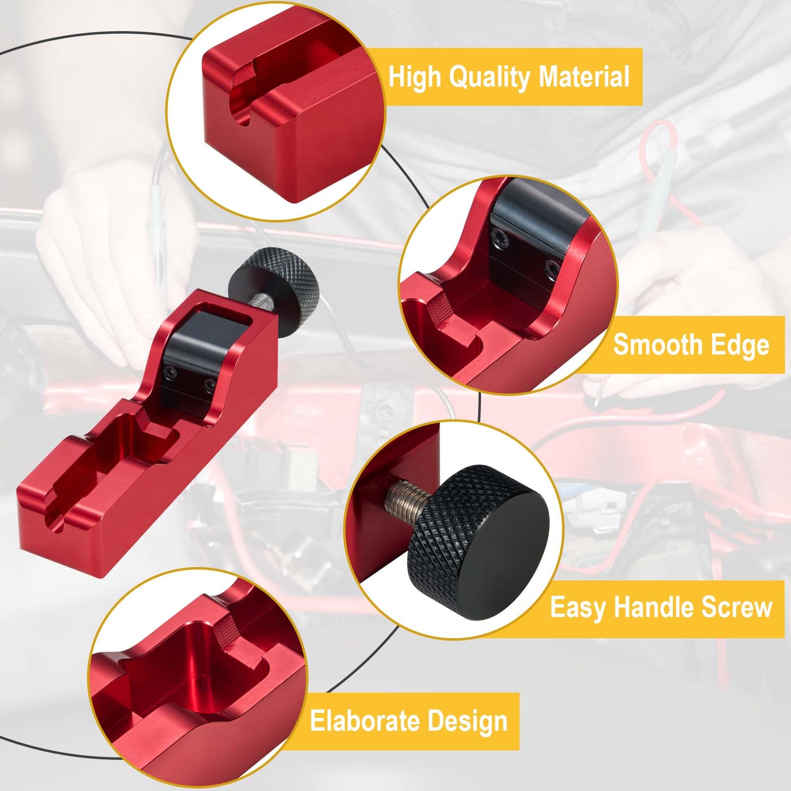 CZC AUTO gap tool next to ruler showing compact size and easy portability