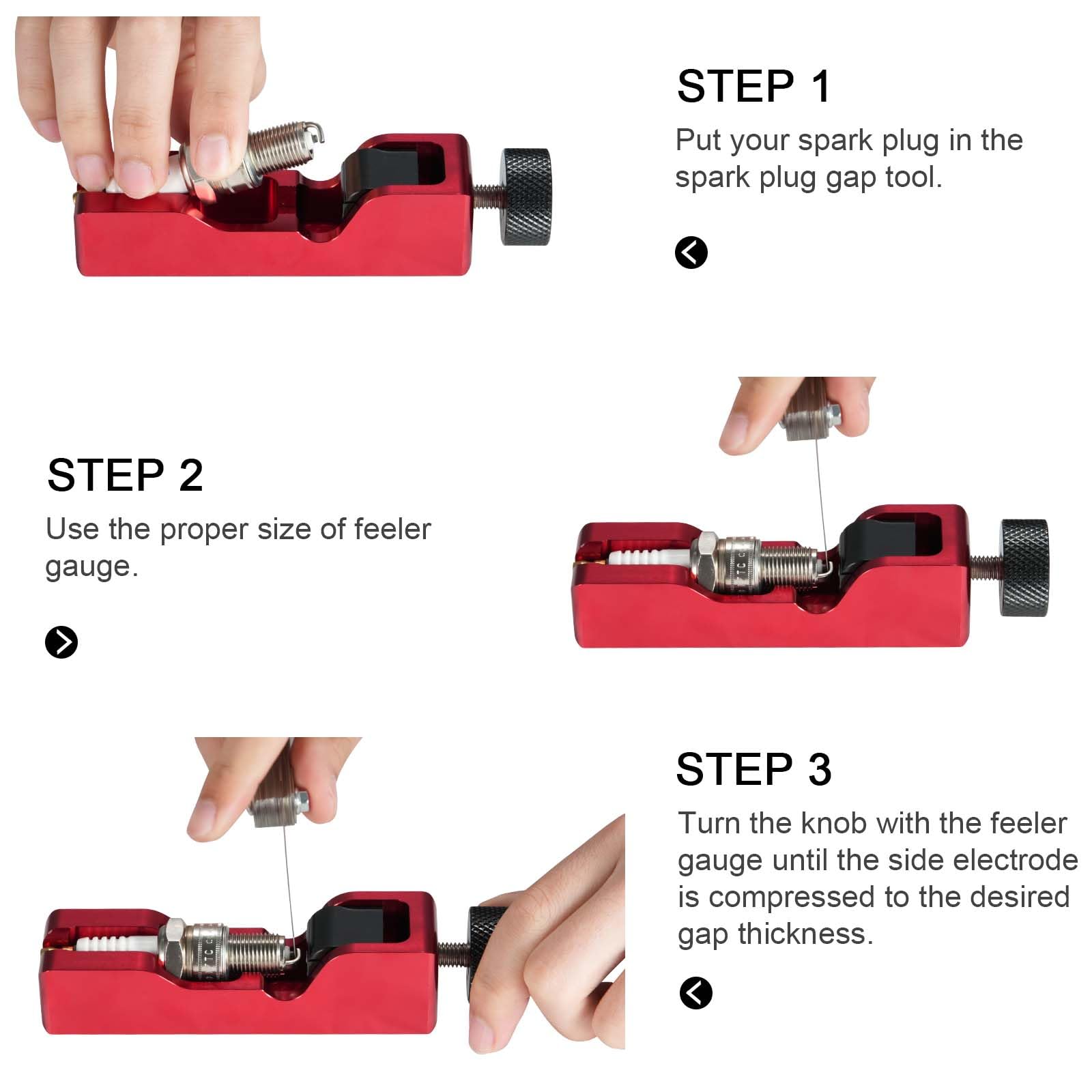 CZC AUTO side profile of the aluminum gap tool highlighting durable construction and grip