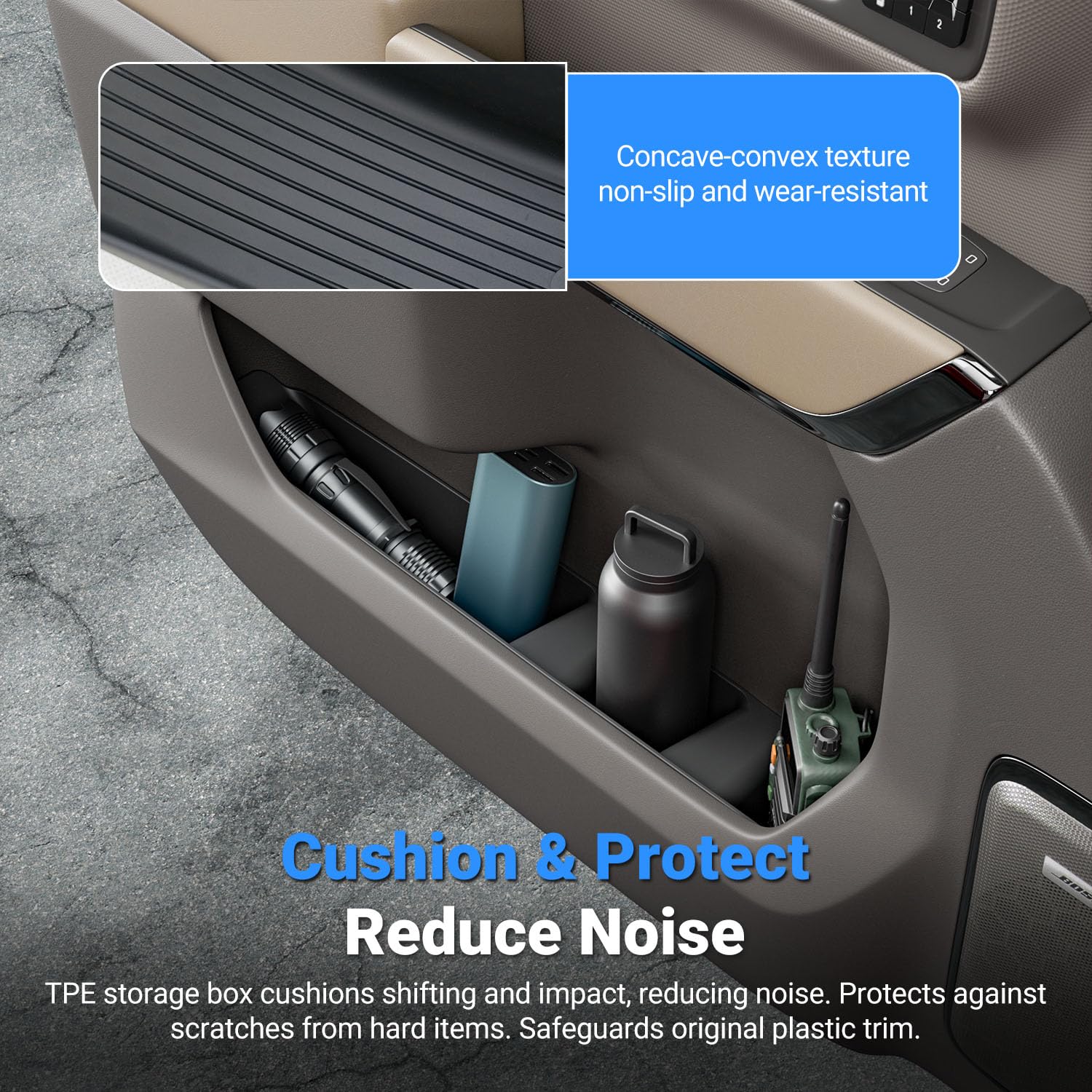 CZmenghe hands installing insert into Silverado door showing tool-free placement