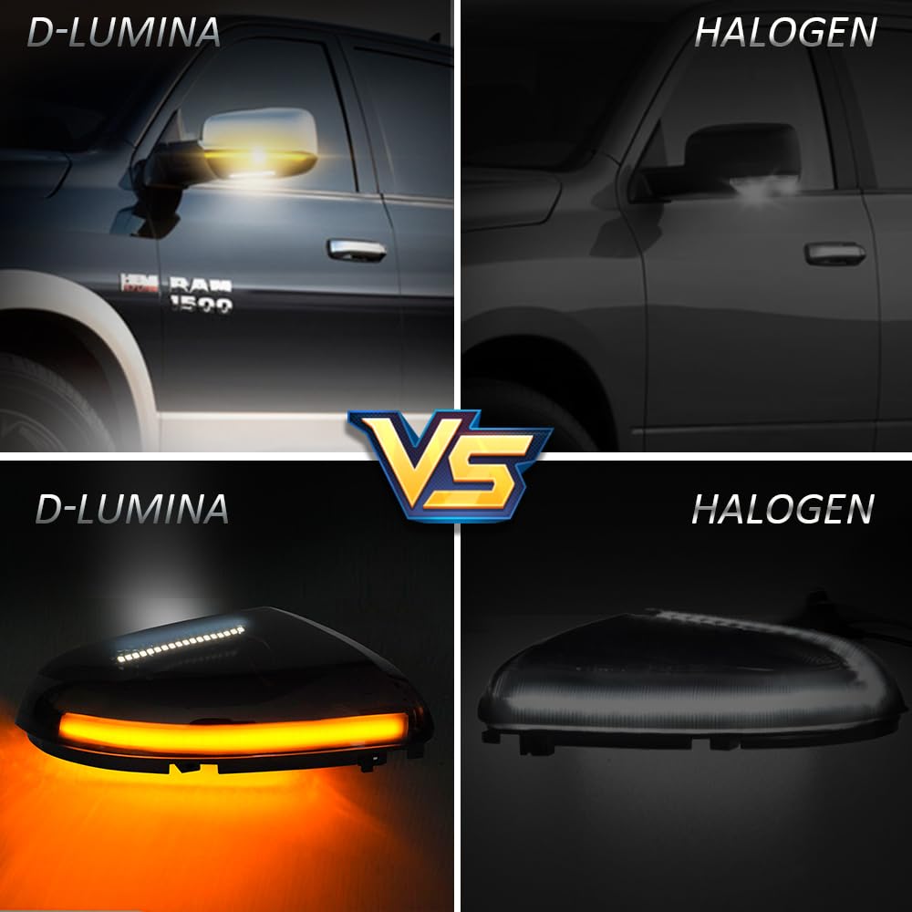 D-Lumina LED strip sequential detail highlighting bright amber flow for visibility