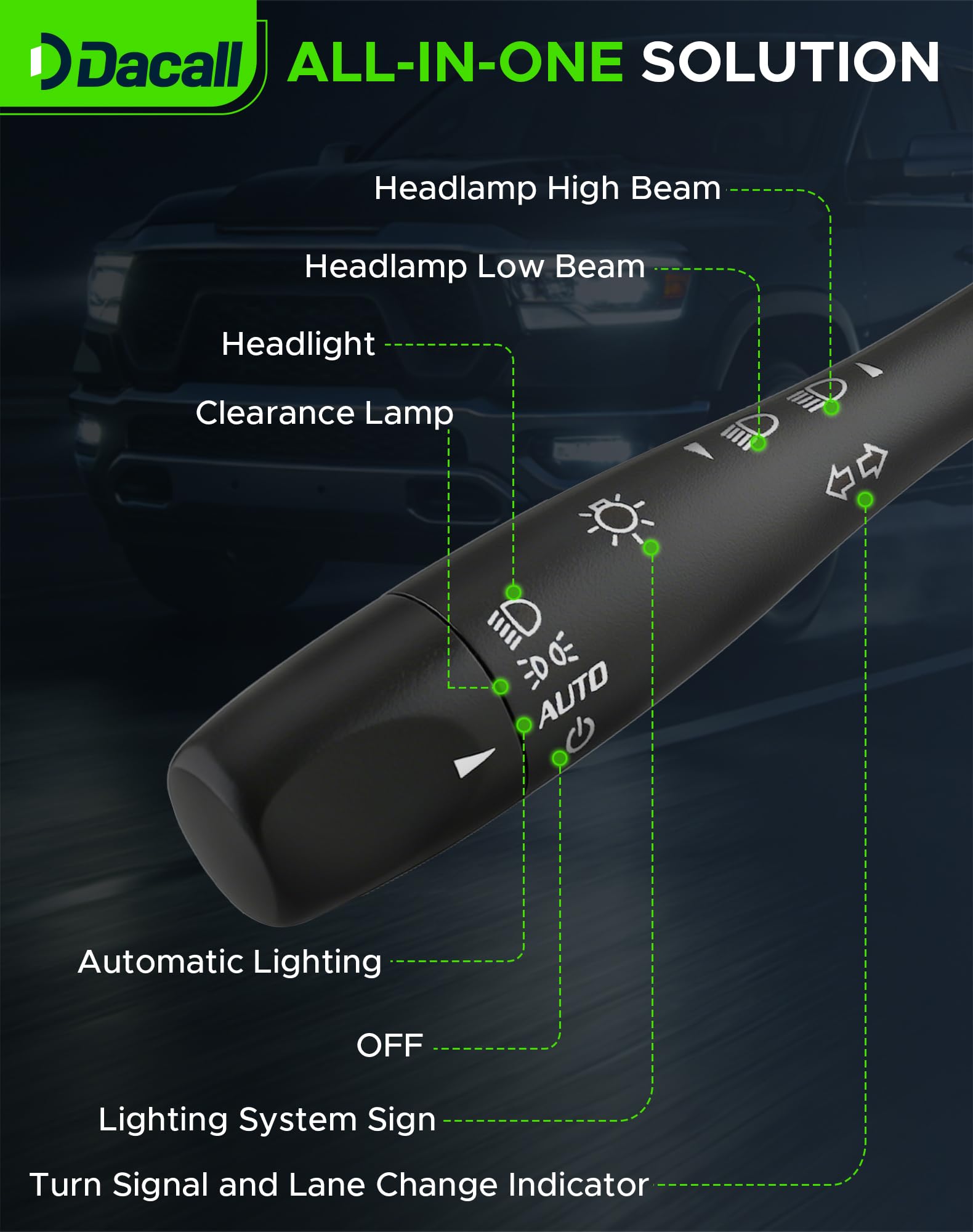 Dacall electrical connector detail ensuring correct plug-and-play compatibility