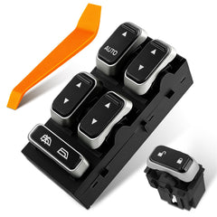 Dacall front-left master switch showing button layout and easy replacement benefit