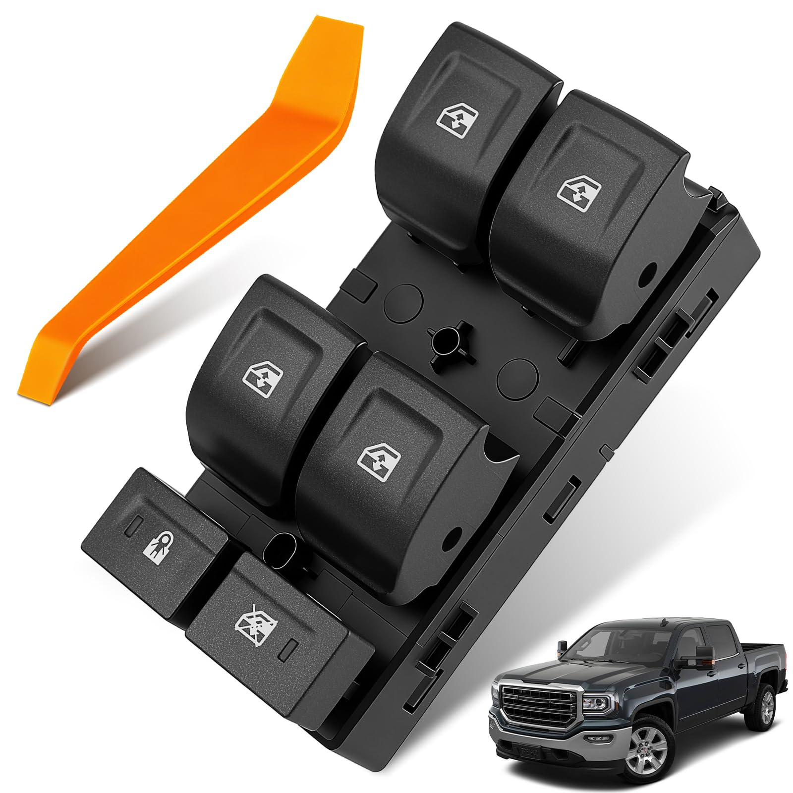 Dacall front panel switch showing buttons and housing, clear visibility and easy replacement