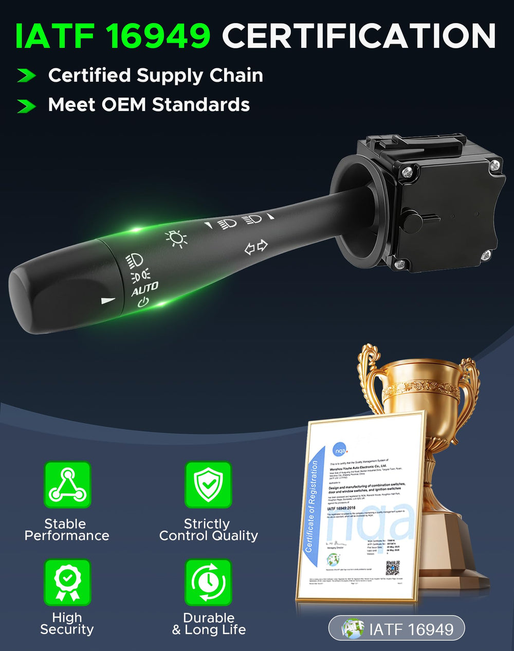 Dacall next to ruler size comparison showing accurate OEM dimensions