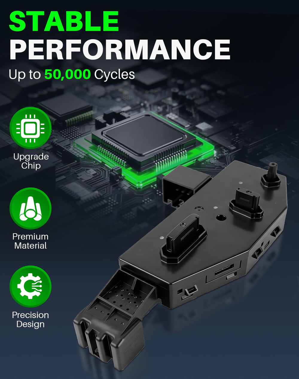 Dacall switch angled profile showing shape and button layout for accurate replacement benefit
