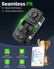 Dacall switch installed in a door panel of a Challenger, demonstrates plug-and-play fit