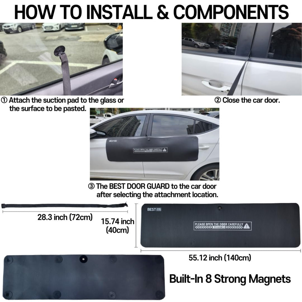 DAHINRAUM BestDoorGuard magnet compatibility test on door showing fit confirmation