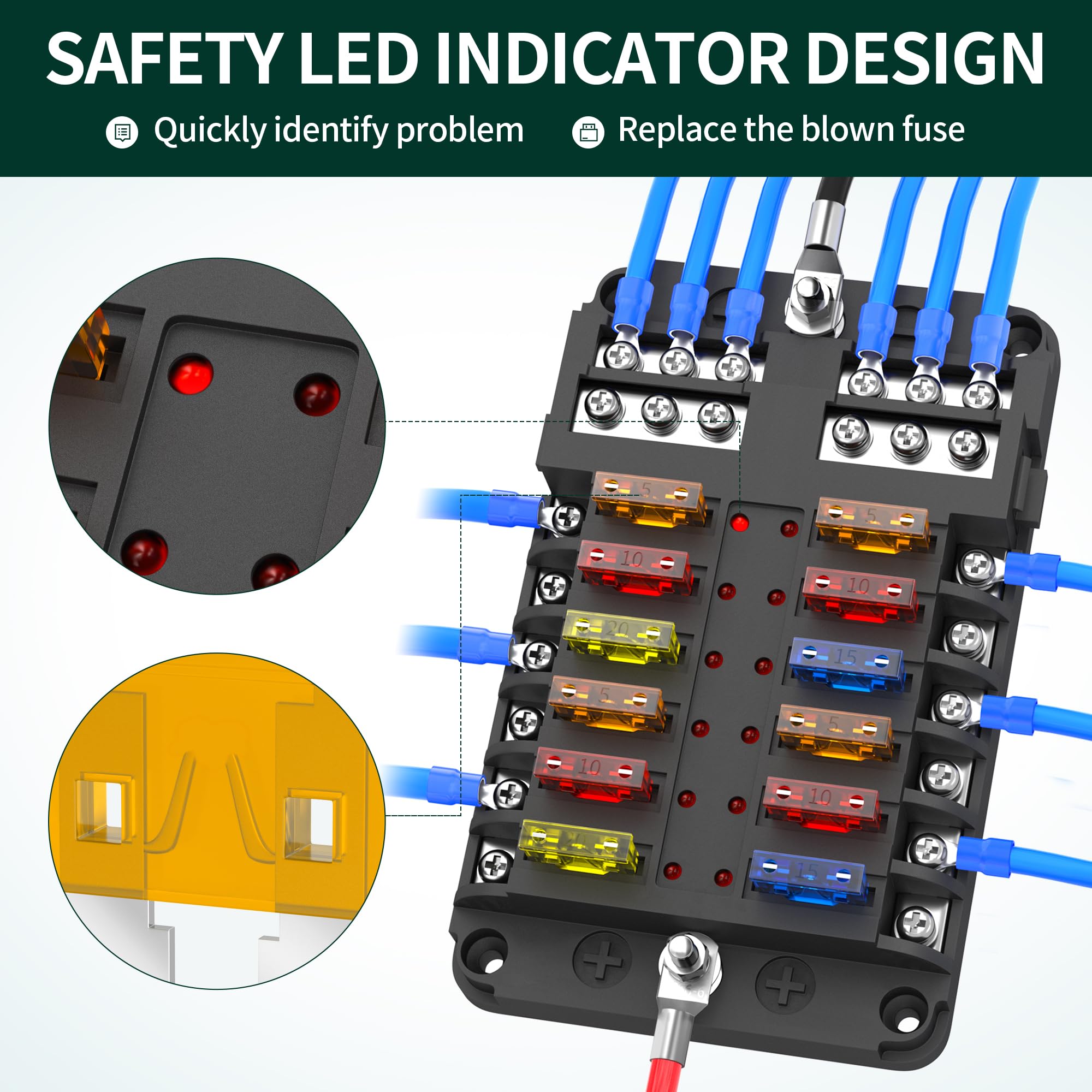 DaierTek terminal connection detail with supplied terminals for secure wiring
