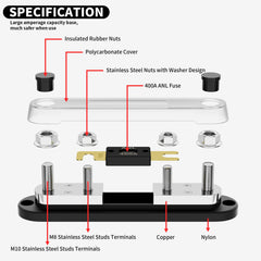 DAIERTEK fuse holder mounted in vehicle panel improving organized high-current protection