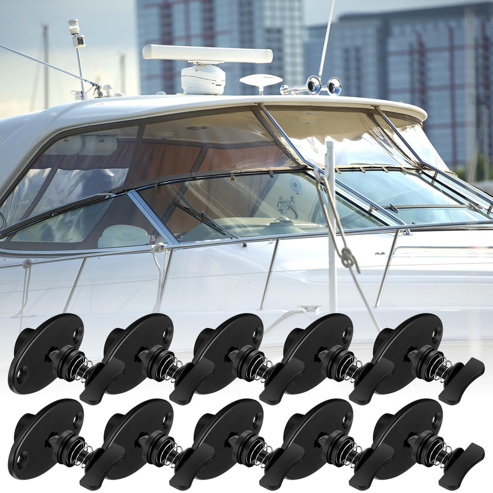 DaisyInner lifestyle image of person installing fasteners on boat windshield for easy maintenance