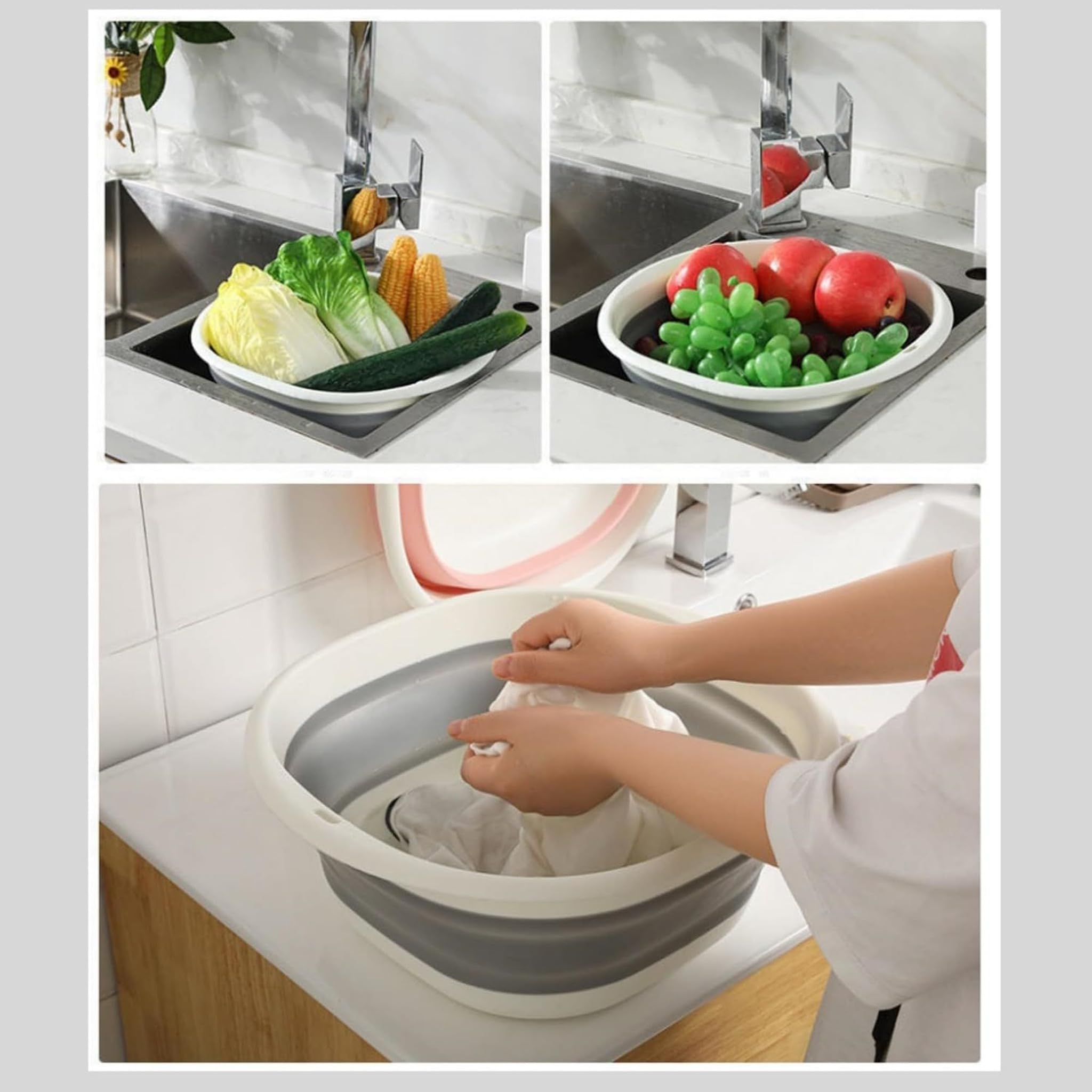 DALAN basin used at a campsite as a portable sink for convenience
