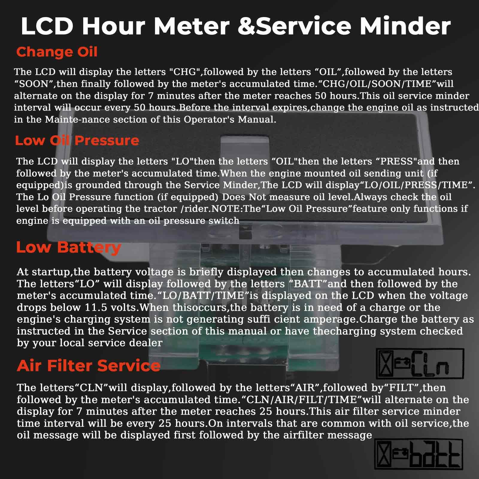 Daposhac hour meter installed in Cub Cadet dash for seamless OEM-like fit