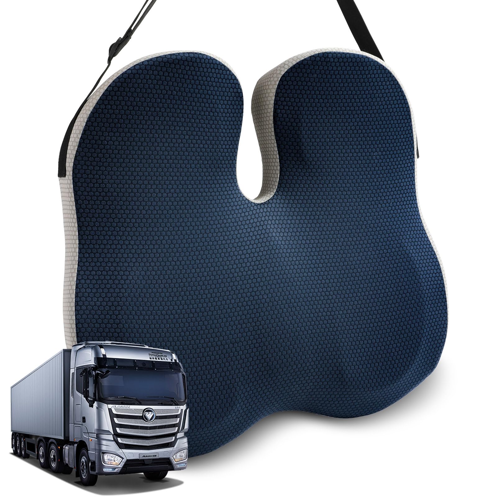 DAPOTUGI front view of cushion showing ergonomic contour and comfort