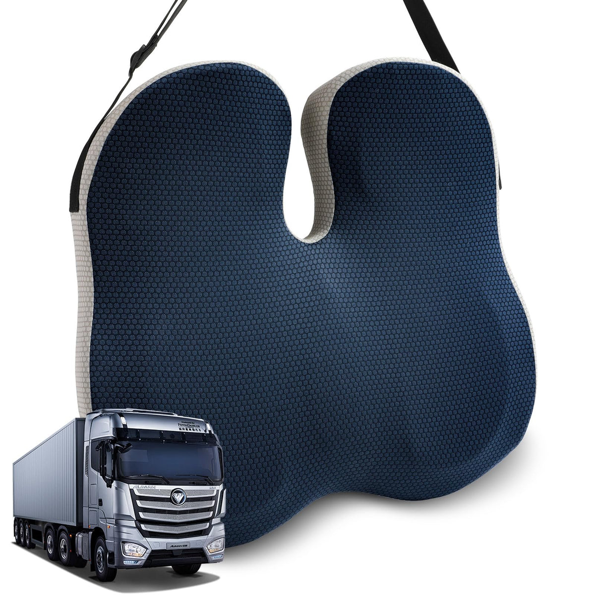 DAPOTUGI front view of cushion showing ergonomic contour and comfort