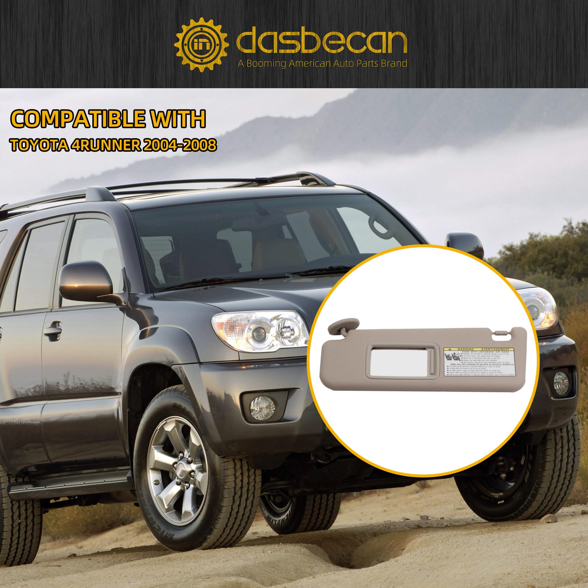 Dasbecan visor bracket claws engaged highlighting secure mounting reliability