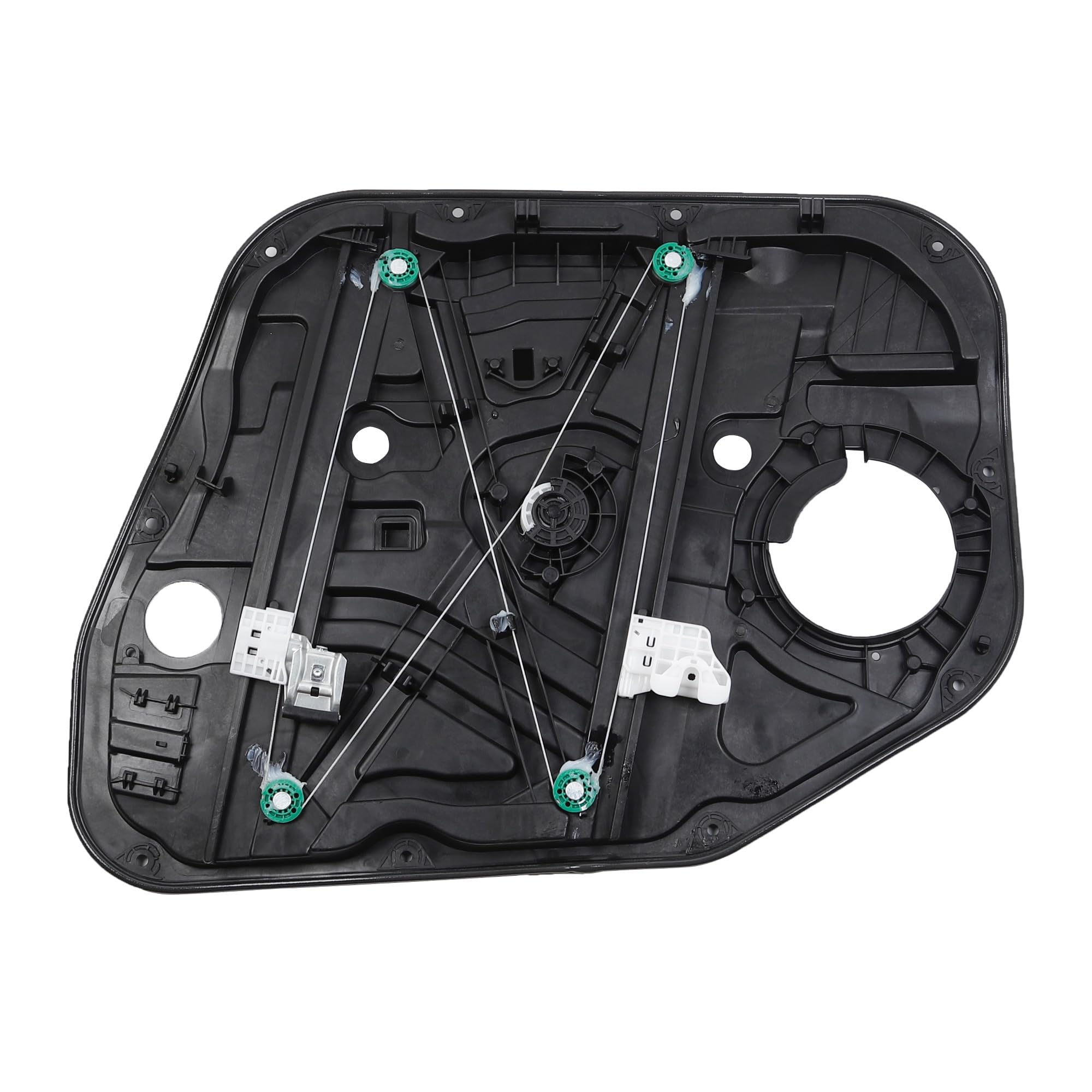 Dasbecan front left regulator assembly front view showing fit and durability
