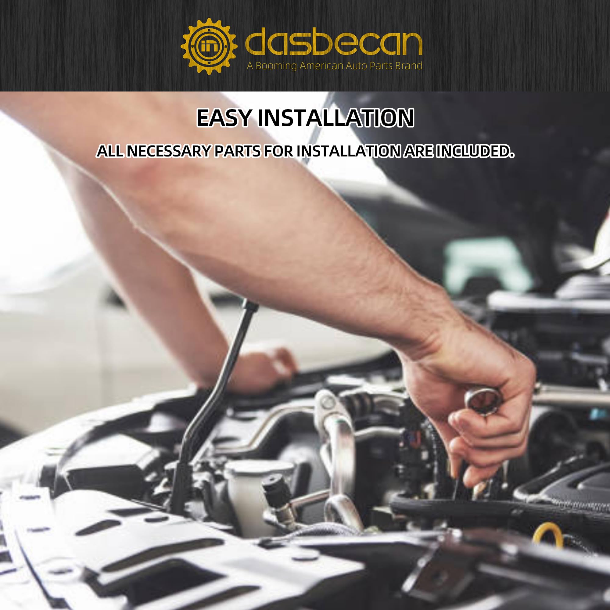 Dasbecan installed on vehicle rear brake showing reliable e-brake replacement