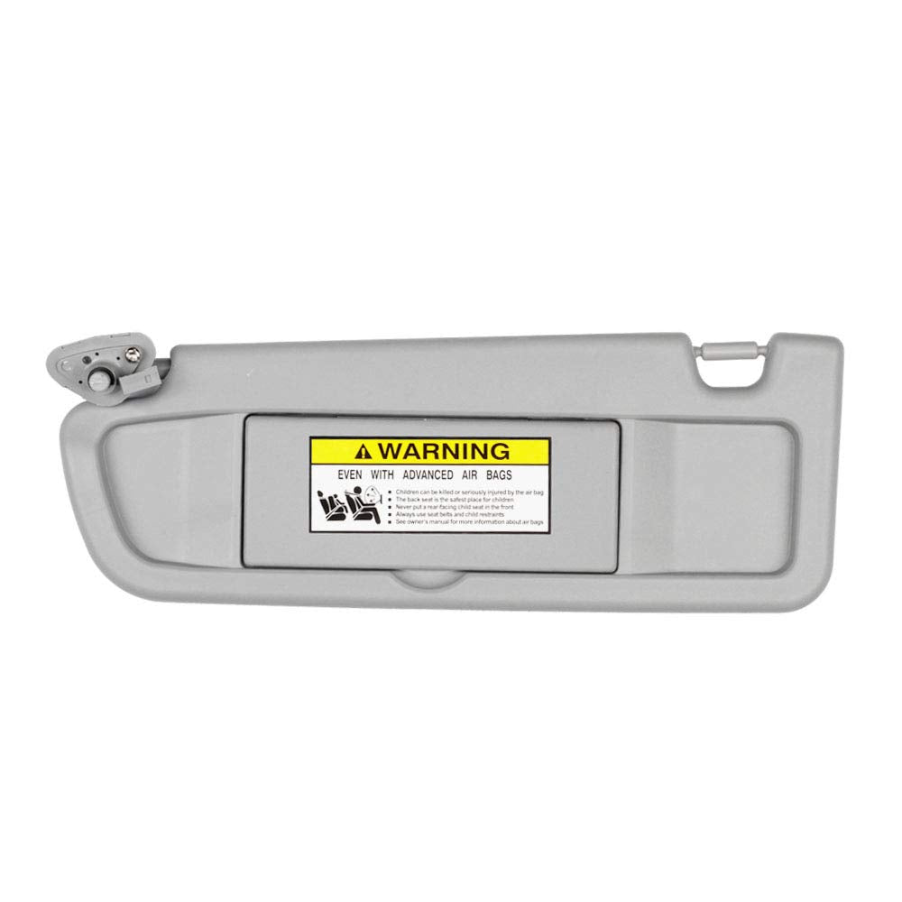 Dasbecan left driver sun visor front view showing OEM fit and improved glare control