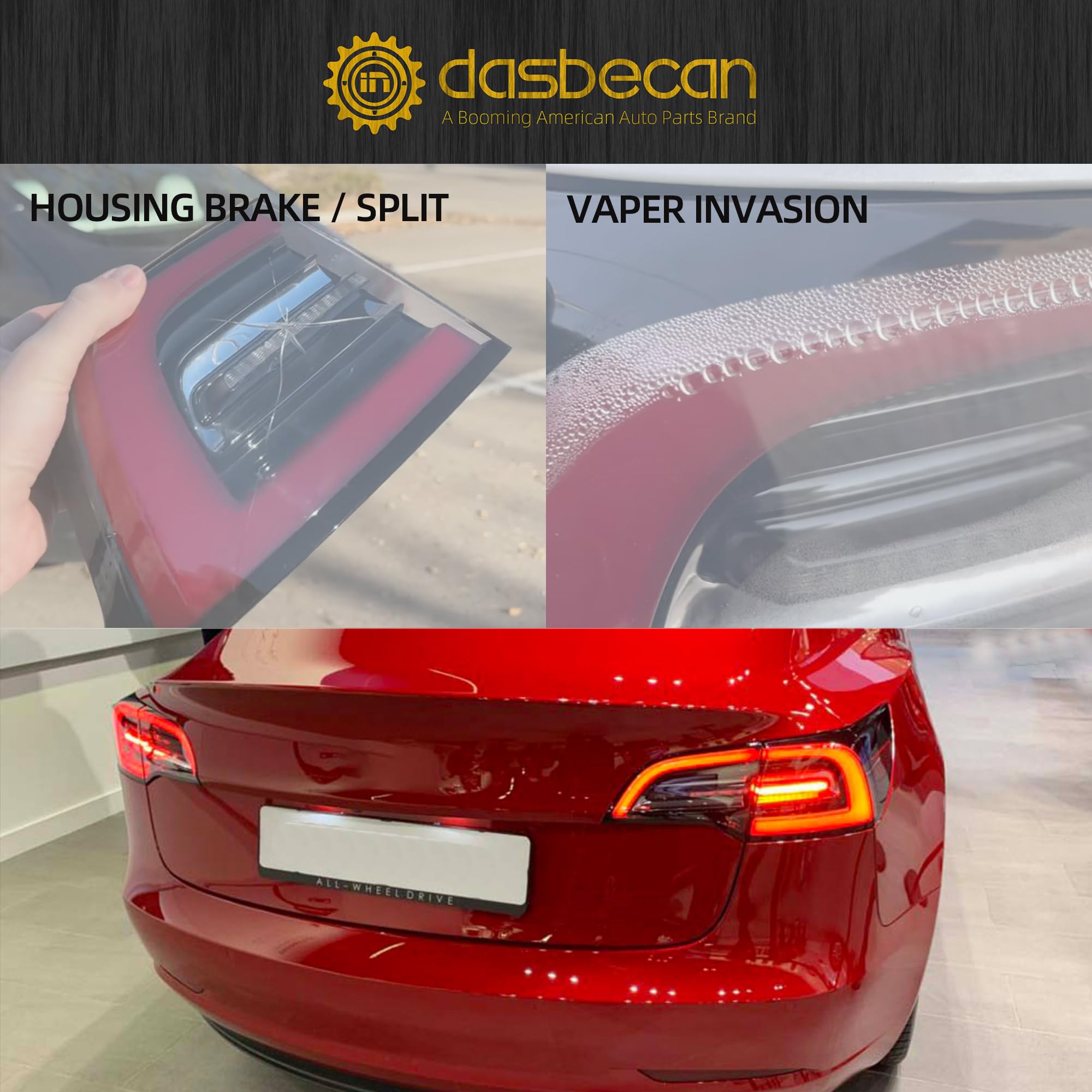 Dasbecan housing seal detail highlighting waterproofing and fog prevention benefit