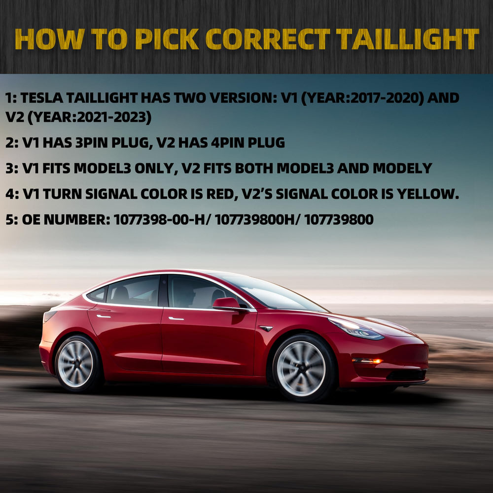 Dasbecan tail light installed on Model 3 demonstrating seamless vehicle match benefit