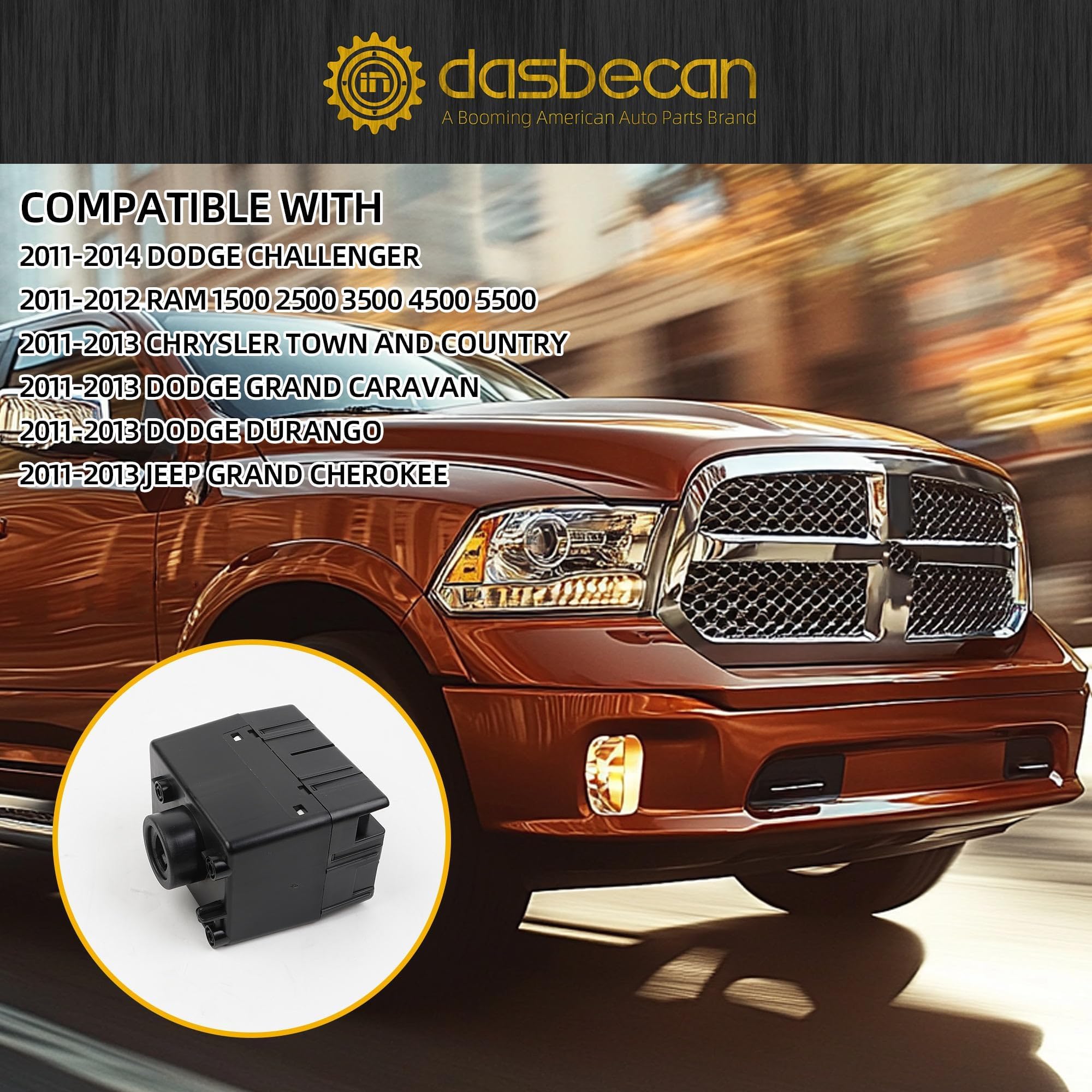 Dasbecan mounted in vehicle showing direct-fit installation benefit