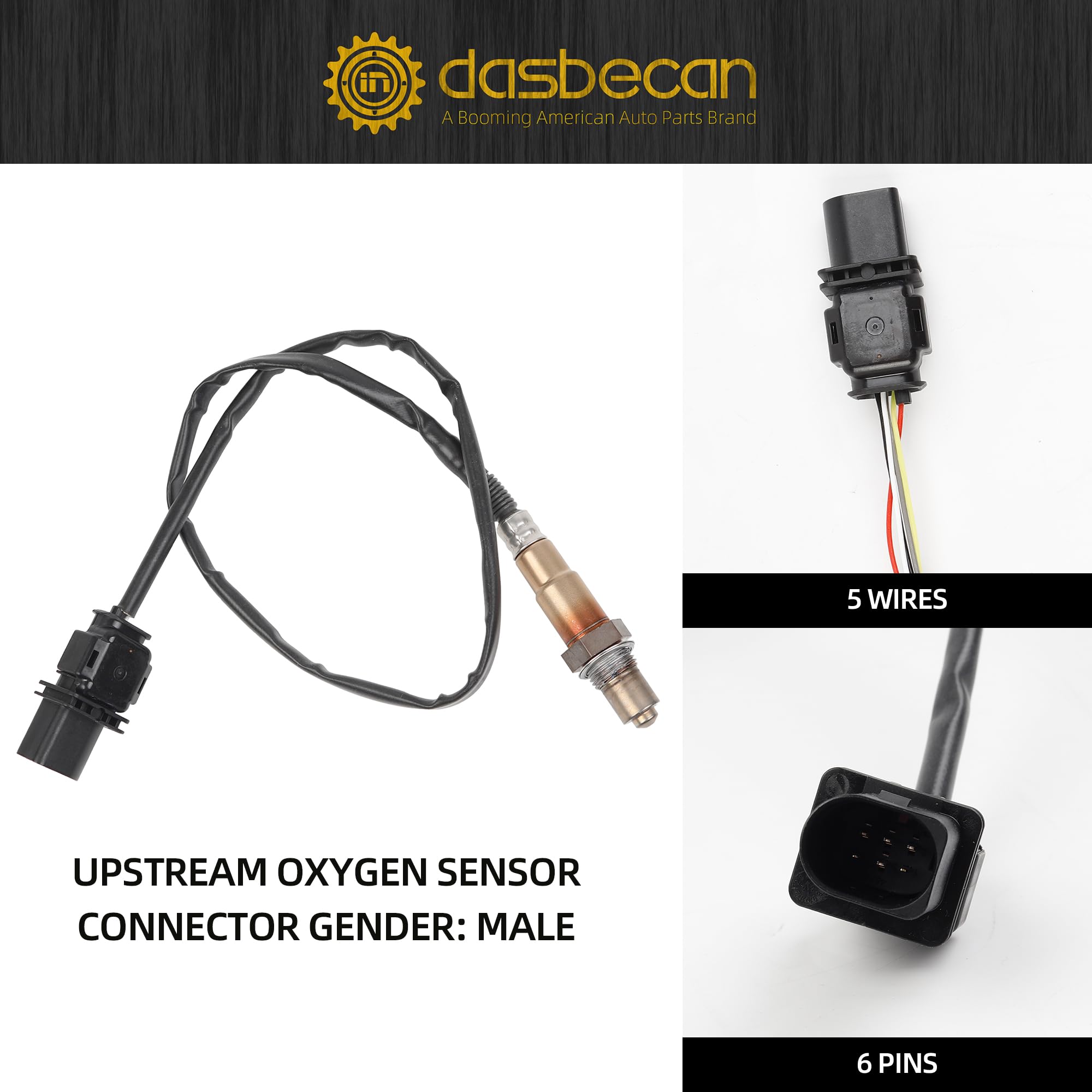 Dasbecan oxygen sensor installed on exhaust pipe demonstrating fit on Hyundai engine to restore emissions control