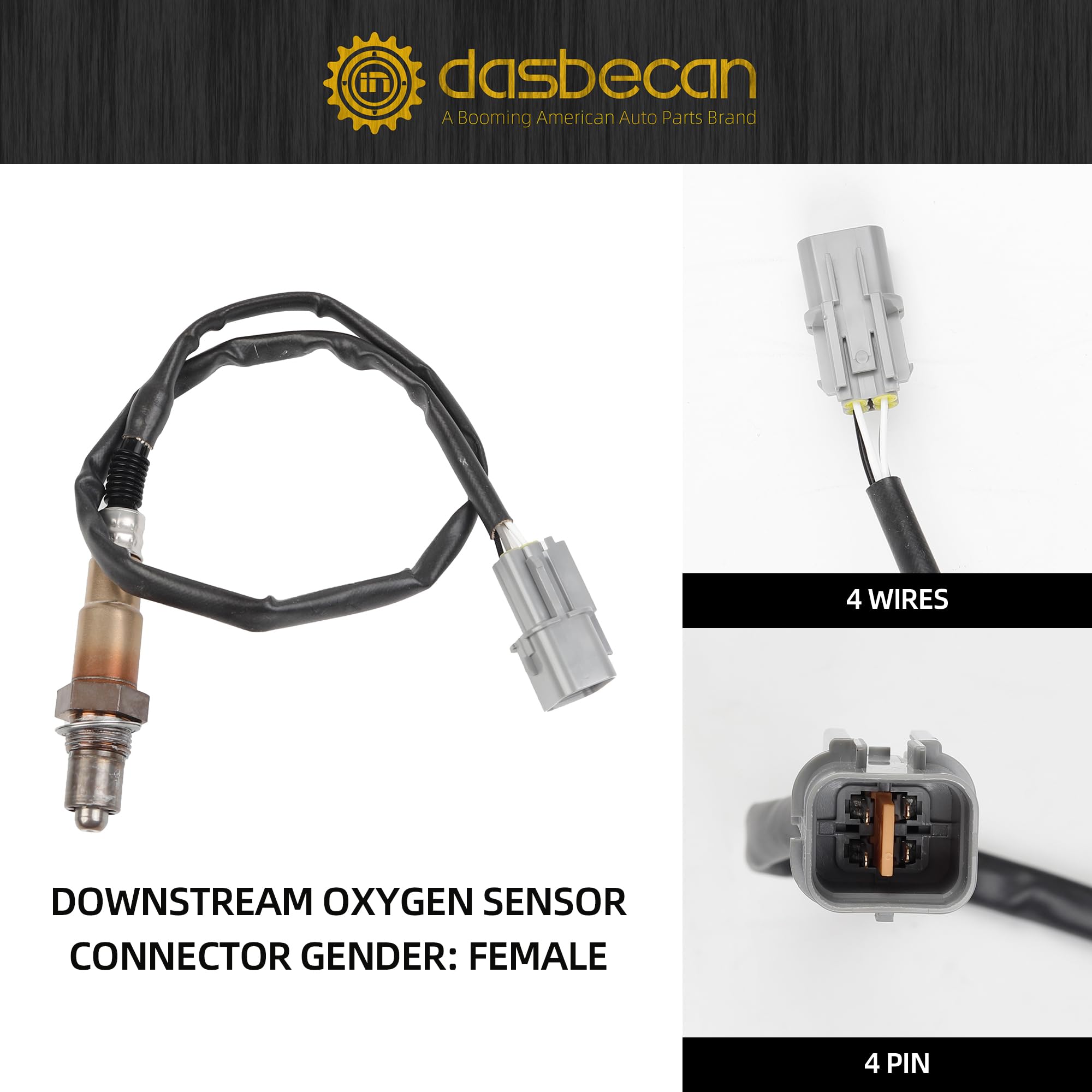 Dasbecan sensor next to ruler for scale showing compact size and correct fitment benefit for confined exhaust spaces
